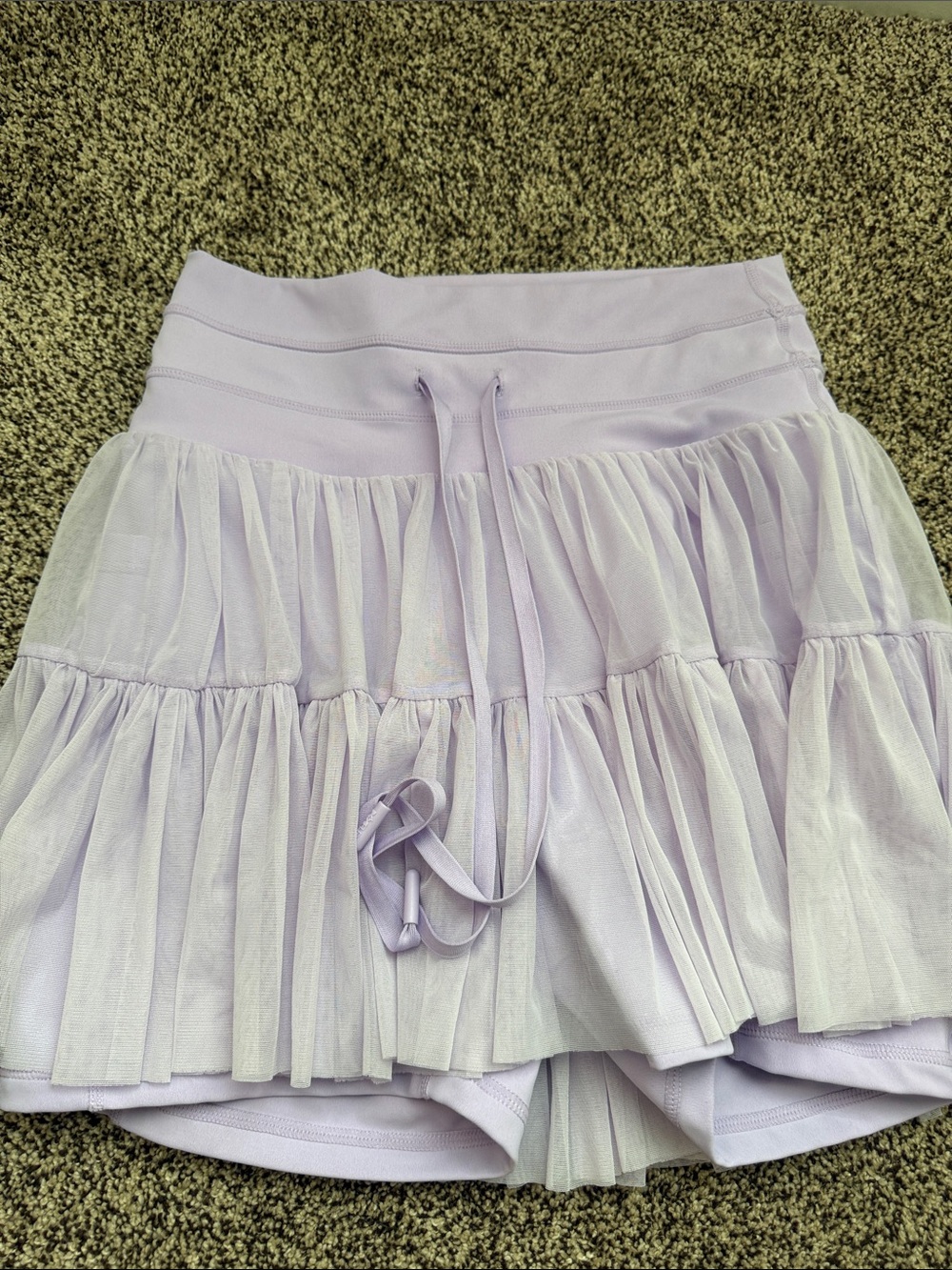 POPFLEX Lilac Tiered Tulle Mini Skirt